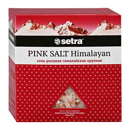 Соль Setra пищевая Гималайская розовая крупная 500 г арт. 3379033