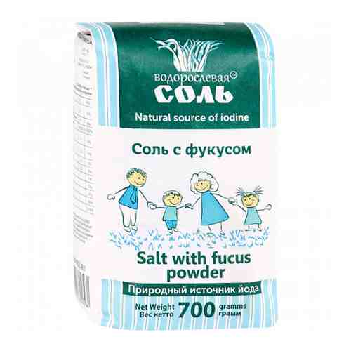 Соль Водорослевая соль с фукусом без глютена 700 г арт. 3333643