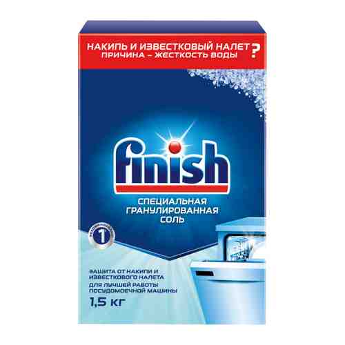 Средство чистящее для посудомоечной машины Finish соль 1.5 кг арт. 3058379