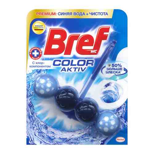 Средство чистящее для унитаза Bref Color Aktiv с хлор-компонентом 50 г арт. 3373692