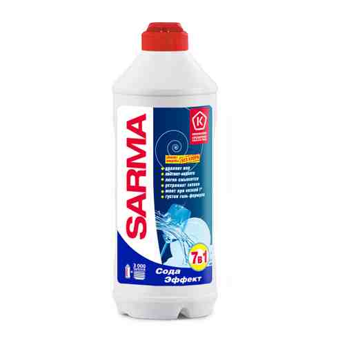 Средство для мытья посуды Sarma Сода-Эффект антибактериальное гель 500 мл арт. 3428057