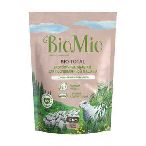 Средство для мытья посуды в посудомоечной машине BioMio Bio-Total с маслом эвкалипта в таблетках 12 штук арт. 3401366