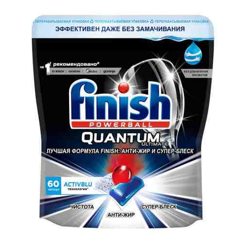 Средство для мытья посуды в посудомоечной машине Finish Quantum Ultimate в таблетках 60 штук арт. 3399465