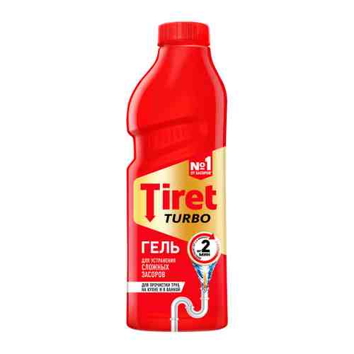 Средство для прочистки труб Tiret Turbo для устранения сложных засоров гель 1 л арт. 3350955