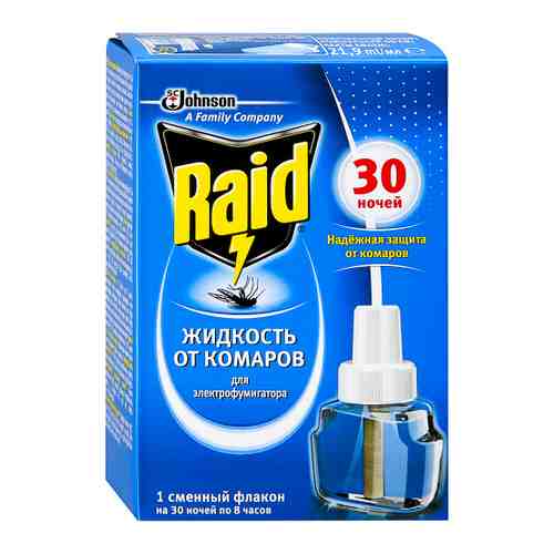 Средство инсектицидное от комаров Raid жидкость для электрофумигатора 30 ночей арт. 3323777