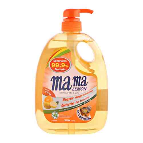 Средство-концентрат Mama Lemon для мытья посуды фруктов овощей и детских принадлежностей антибактериальный цитруса 1 л арт. 3511105
