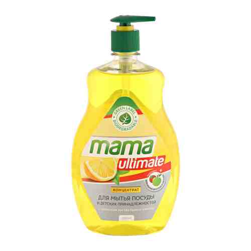 Средство-концентрат Mama Ultimate для мытья посуды фруктов овощей и детских принадлежностей с ароматом лимона 1 л арт. 3511111