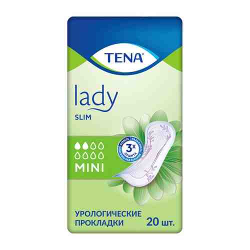 Прокладки урологические Tena Lady Slim mini 2 капли 20 штук арт. 3367590