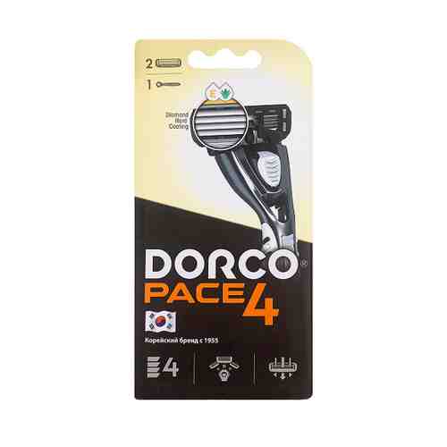 Станок для бритья Dorco Pace 4 2 сменные кассеты арт. 3498081
