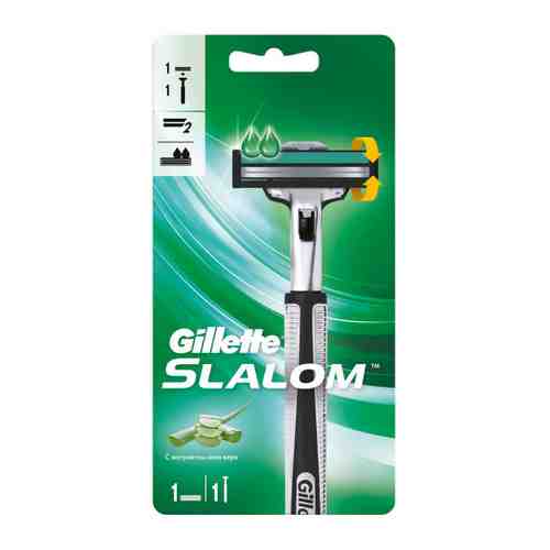 Станок для бритья Gillette Slalom мужской со сменной кассетой арт. 3433420