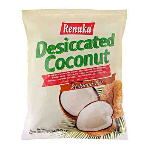 Стружка кокосовая Renuka Desiсcated Coconut Reduced Fat с пониженным содержанием жиров 250 г арт. 3456945