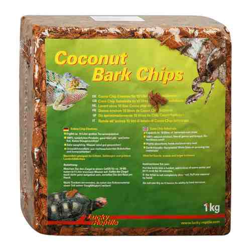 Субстрат Lucky Reptile Coconut Bark Chips кокосовый коричневый для террариума 1 кг арт. 3458904