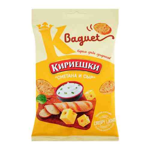 Сухарики Кириешки Baguet со вкусом сметаны и сыра 50 г арт. 3480695