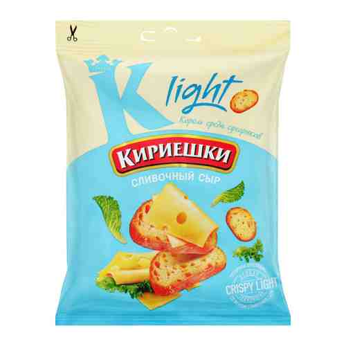 Сухарики Кириешки Light пшеничные со вкусом сливочного сыра 33 г арт. 3480715