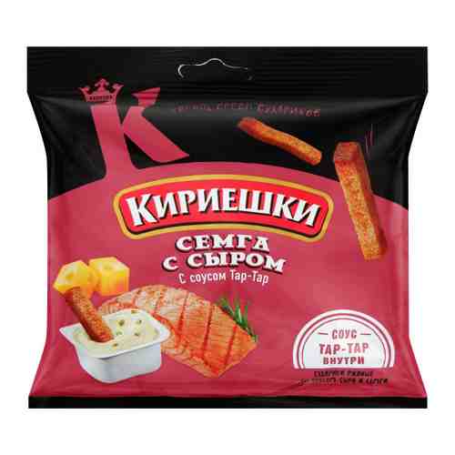 Сухарики Кириешки ржаные со вкусом сыра семги и соус тартар 60 г арт. 3480699