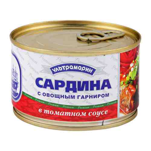 Сардина Ультрамарин в томатном соусе с овощным гарниром 240 г арт. 3458528