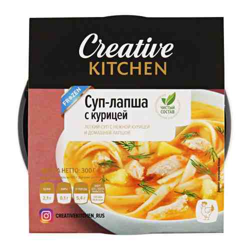 Суп-лапша Creative Kitchen с курицей замороженный 300 г арт. 3520899