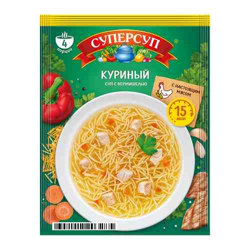 Суп Русский продукт куриный с вермишелью на 4 порции 70 г арт. 3073423