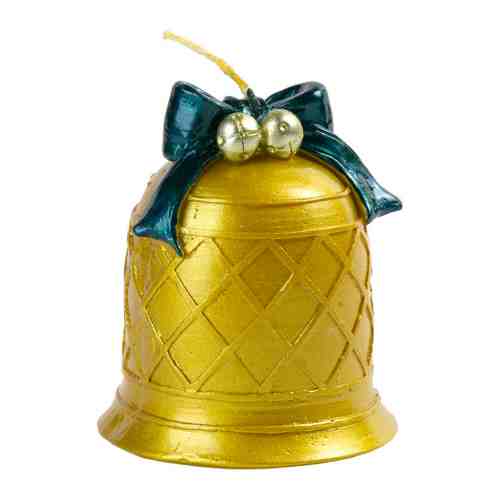 Свеча Magic Time новогодняя Колокольчик золотой 6.5х6.5х7.8 см арт. 3497595