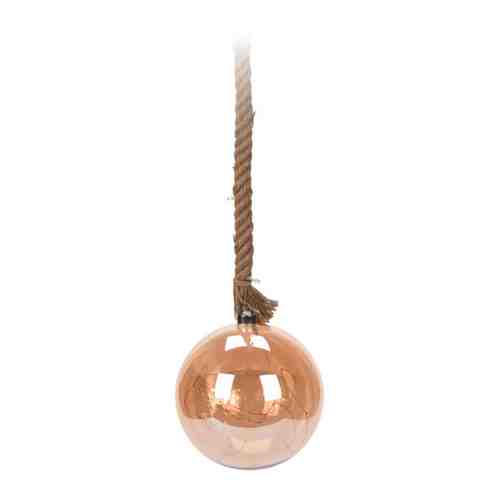 Светильник Koopman шар медный диаметр 20 см 29 led на джутовой веревке арт. 3505556