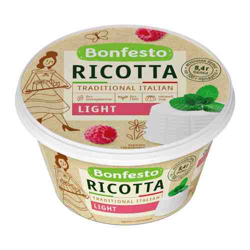 Сыр мягкий Bonfesto Рикотта 40% 250 г арт. 3250346