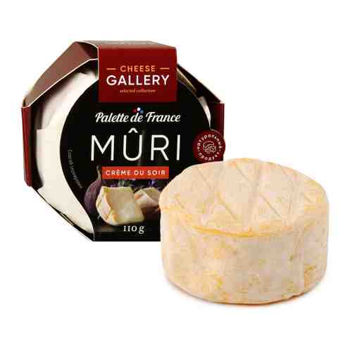 Сыр мягкий Cheese Gallery Мюри Крэм ду Суар с белой плесенью и мытой корочкой 50% 110 г арт. 3442755