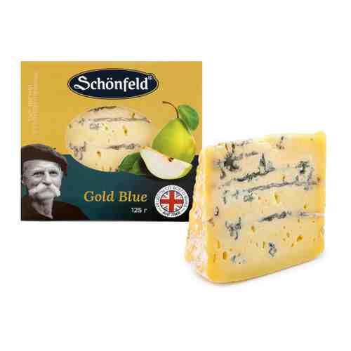 Сыр мягкий Schonfeld Gold Blue с голубой плесенью 55% 125 г арт. 3442478