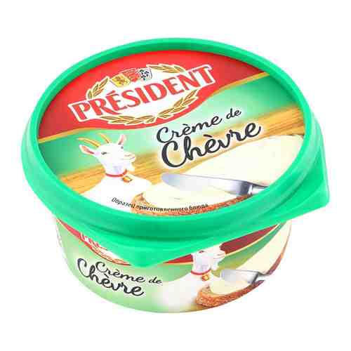 Сыр плавленый President Creme De Chevre из мягкого сыра с белой плесенью из козьего и коровьего молока 50% 125 г арт. 3417766