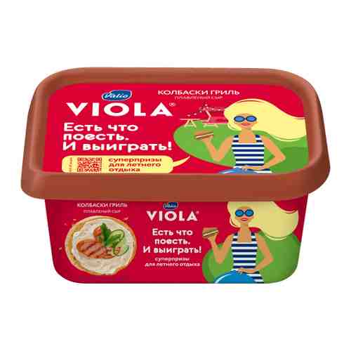 Сыр плавленый Valio Viola с колбасками гриль 50% 400 г арт. 3450021