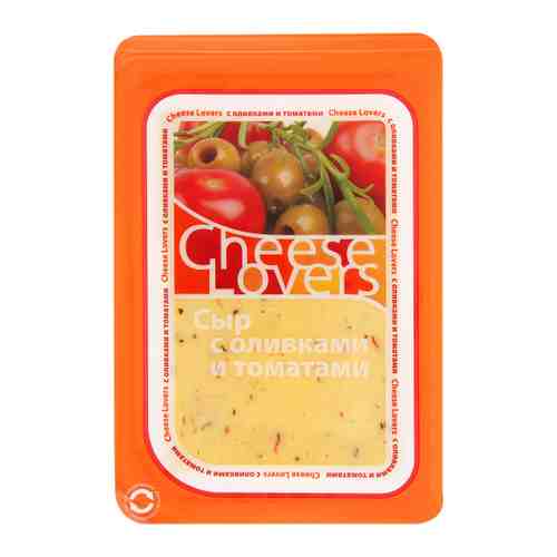 Сыр полутвердый Cheese Lovers с оливками и томатами нарезка 50% 150 г арт. 3228276