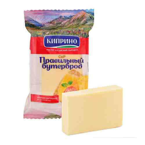 Сыр полутвердый Киприно Правильный бутерброд 50% 180 г арт. 3521006