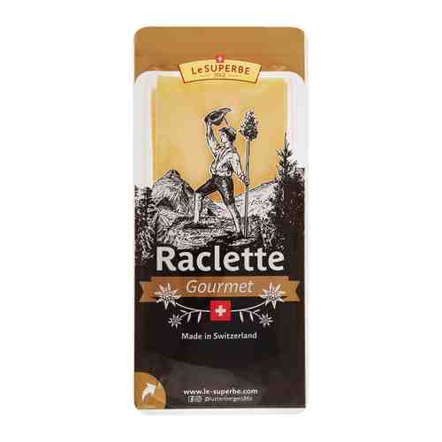 Сыр полутвердый LeSuperbe Raclette Switzerland нарезка 48% 200 г арт. 3367344