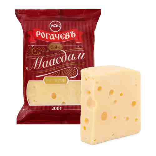 Сыр полутвердый Рогачевъ Маасдам 45% 200 г арт. 3435557