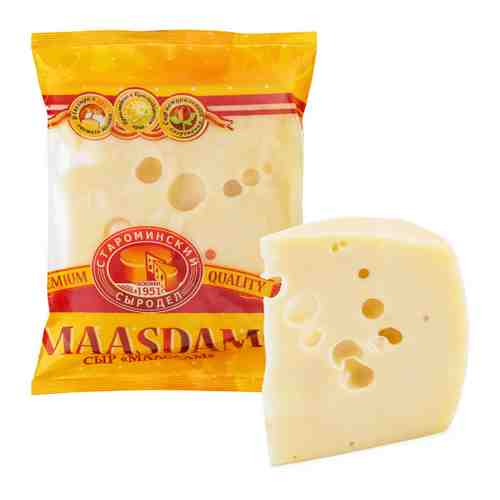 Сыр полутвердый Староминский Сыродел Маасдам 45% 200 г арт. 3486209