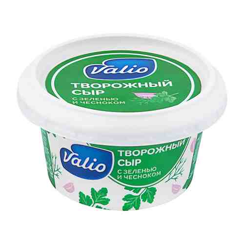 Сыр творожный Valio c зеленью и чесноком 66% 150 г арт. 3396431