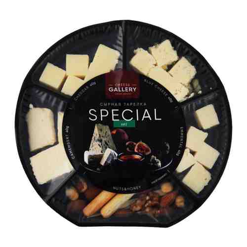 Сырная тарелка Cheese Gallery Special Set №32 (Камамбер, Чеддер, Рокфорти с голубой плесенью и Эмменталь) 45-55% 205 г арт. 3442757