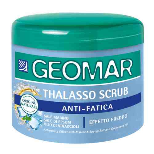 Талассо-скраб Geomar снимающий усталость освежающий с морской и английской солью и маслом 600 г арт. 3493930