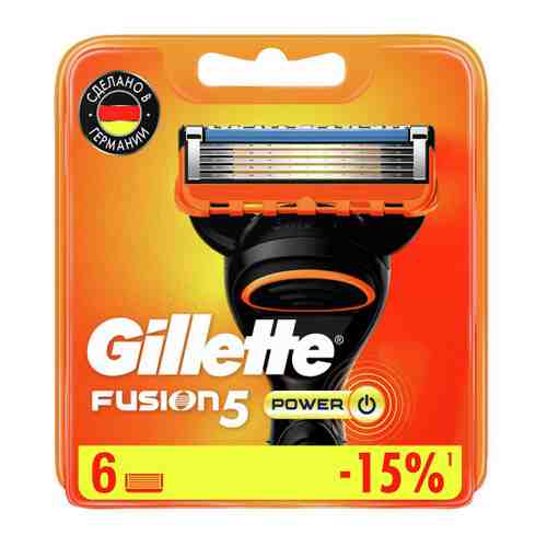 Кассеты сменные для бритья Gillette Fusion 5 Power 6 штук арт. 3372146