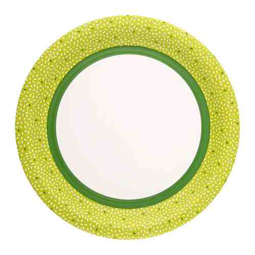 Тарелка одноразовая Duni Rice Green бумажная ламинированная 22 см 10 штук арт. 3400417