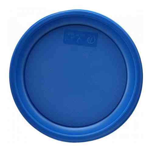 Тарелка одноразовая Мистерия столовая синяя 12 штук арт. 3162986