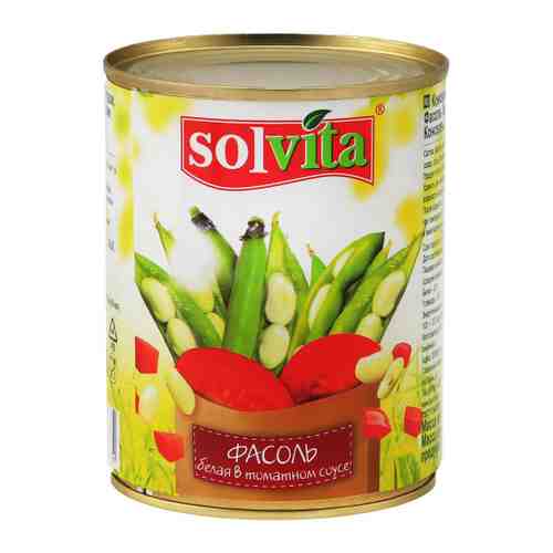 Фасоль Solvita белая в томатном соусе 360 г арт. 3504421