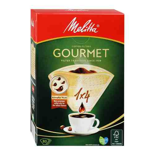 Фильтр для кофе Melitta Gourmet размер 4 80 штук арт. 3423027