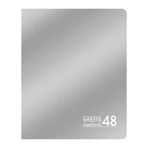 Тетрадь А5 Listoff Чистое серебро 48 листов в клетку на скрепке арт. 3445870