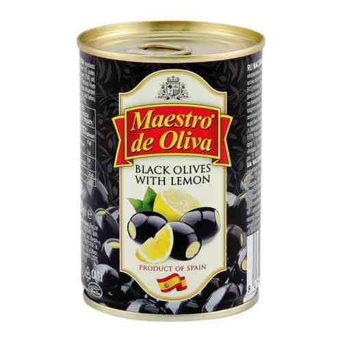 Маслины Maestro de Oliva черные с лимоном 280 г арт. 3498014