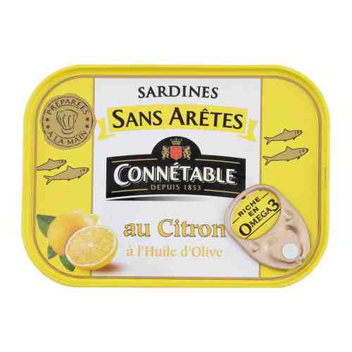 Сардины Connetable без костей в оливковом масле с лимоном 140 г арт. 3454816