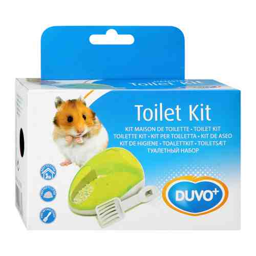 Туалет Duvo+ Potty Kit зеленый для мелких грызунов 15х10х8 см арт. 3422345