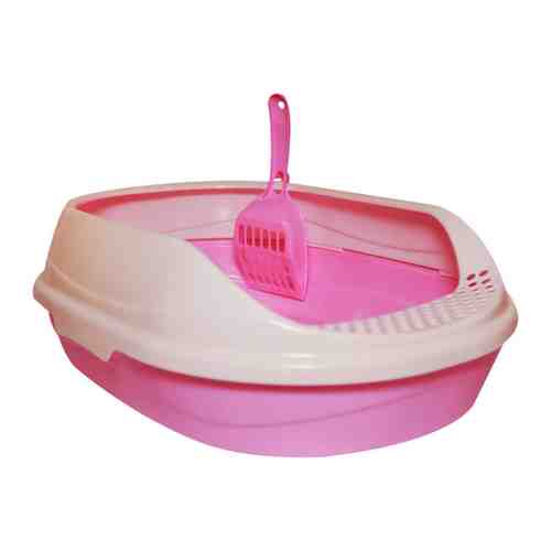 Туалет Homecat малый овальный розовый с совком 43х31х16 см арт. 3382681