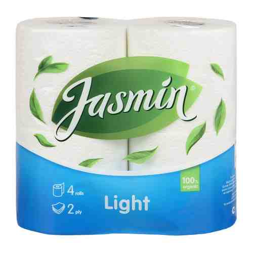 Туалетная бумага Jasmin Light 2-слойная 4 рулона арт. 3516035