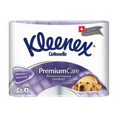Туалетная бумага Kleenex PremiumCare 4-слойная 4 рулона арт. 3161813