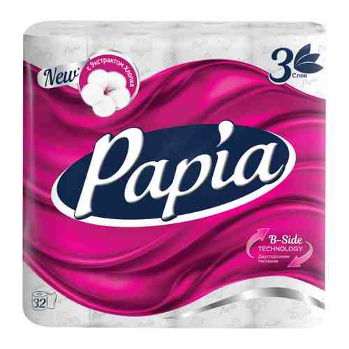 Туалетная бумага Papia 3-слойная 32 рулона арт. 3324374